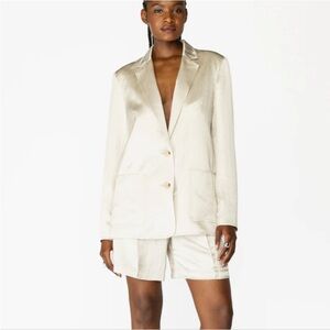 Helmut Lang Satin Ivory Blazer NwOT